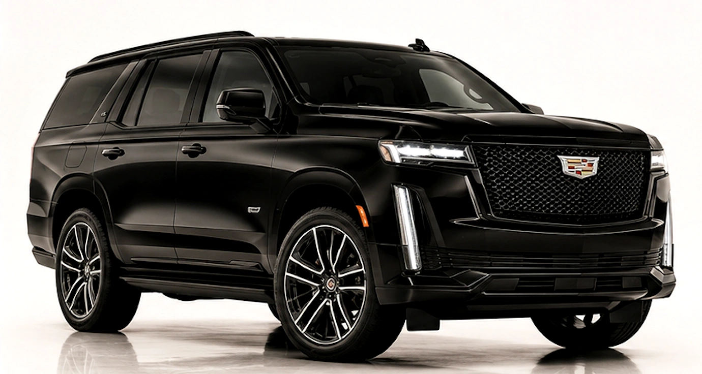 Black Cadillac Escalade premium SUV